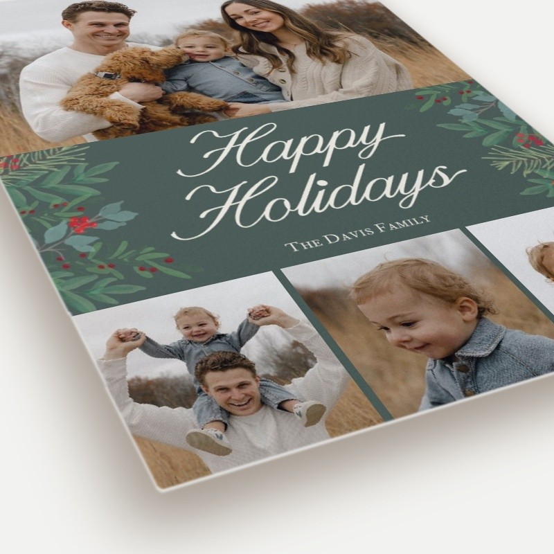Script Banner Holiday Card