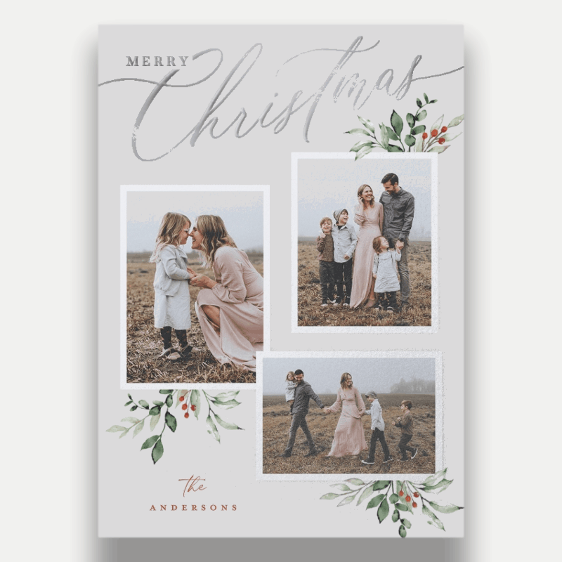 Script and Snapshots Holiday Card