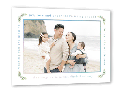 Polished Frame 5x7 White  Holiday Card