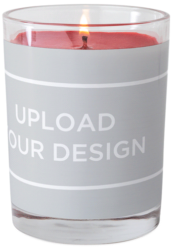 Upload Your Own Design 9oz Multicolor  Glass Candle