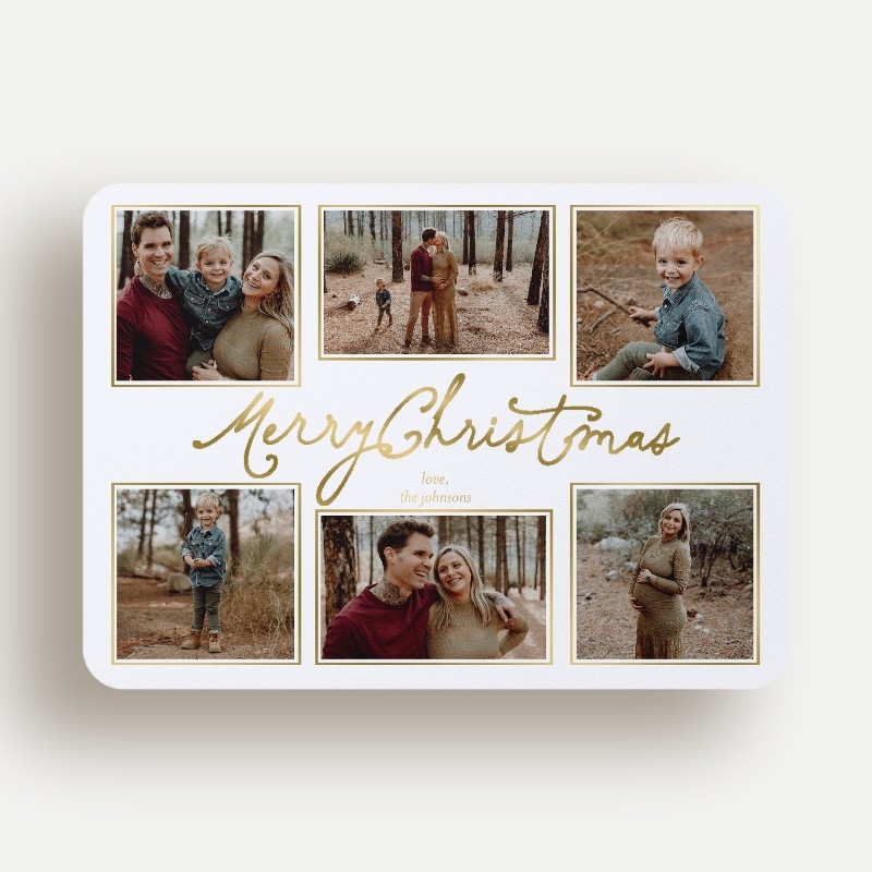 Framed Six Holiday Card