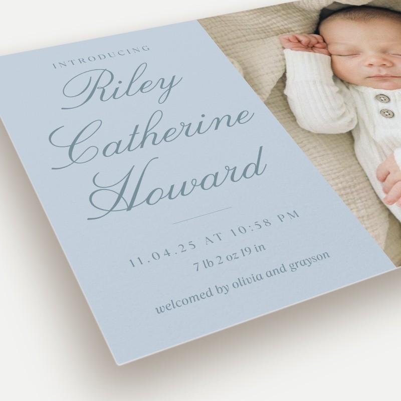 Elegant Announcement Birth Announcement