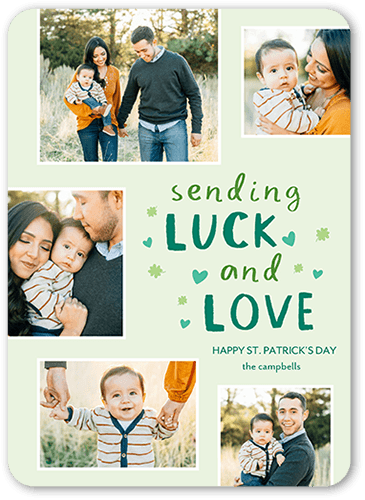 Fun Confetti 5x7 Green  St. Patrick's Day Card