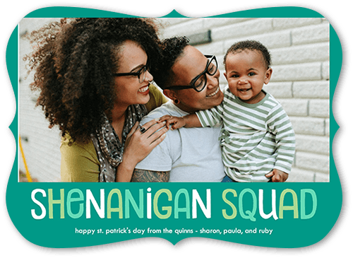 Fun Squad 5x7 Blue  St. Patrick's Day Card