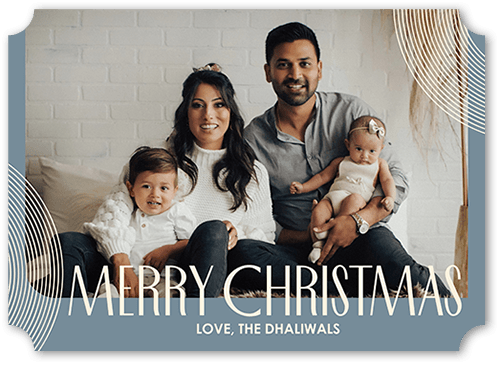 Dazzling Rings 5x7 Gray  Holiday Card