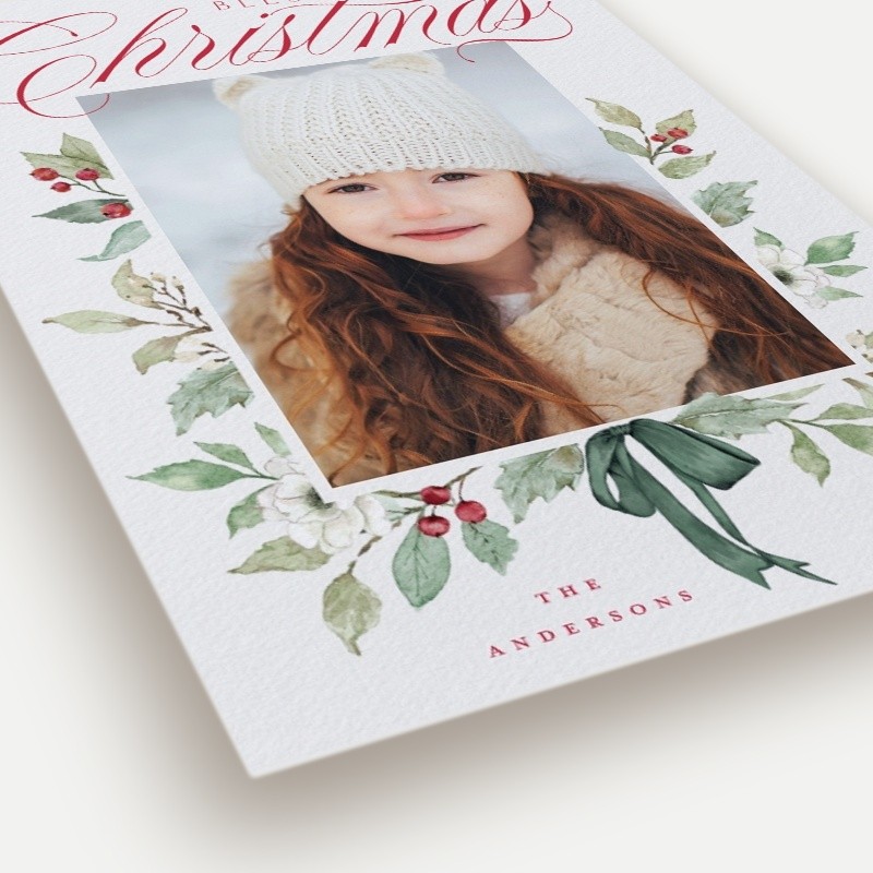 Botanical Bow Holiday Card