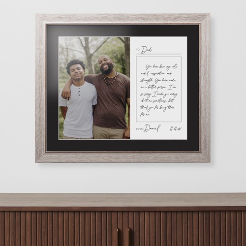 Handwritten Letter 16x20 White  Framed Print