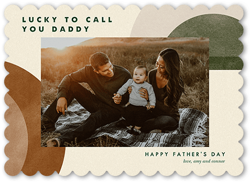Lucky One 5x7 White  Father's Day Card