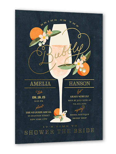 Sweet Nectarine 5x7 Foil Stamped