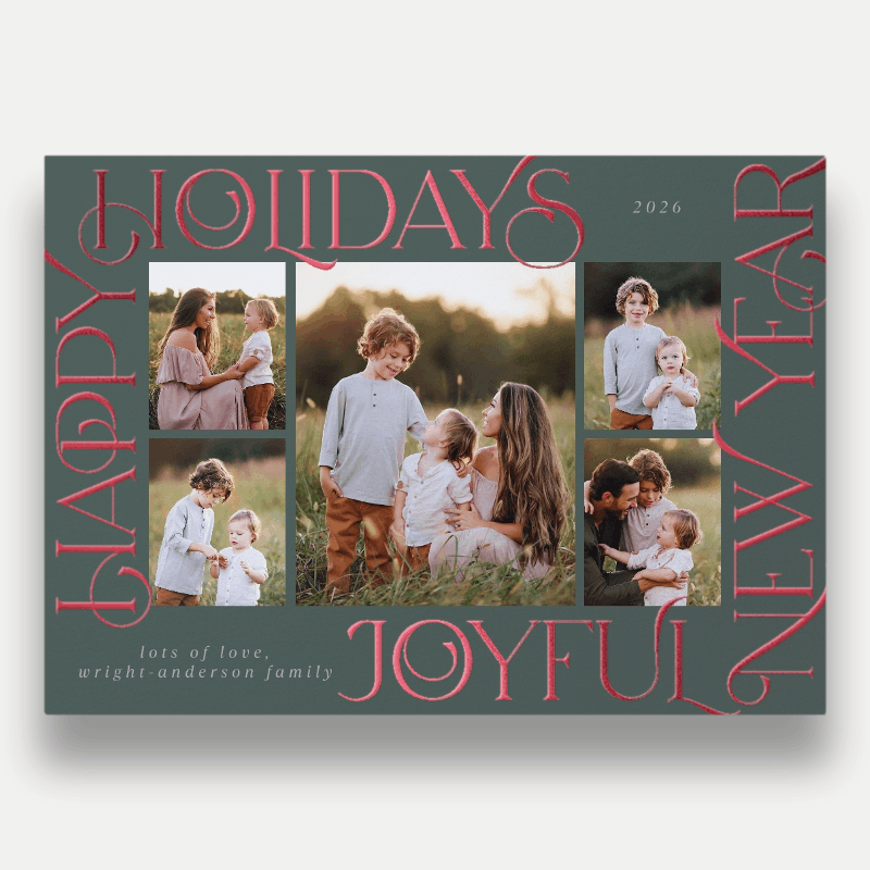 Word Frame Holiday Card