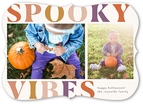 Spooky Vibes 5x7 Gray  Halloween Card