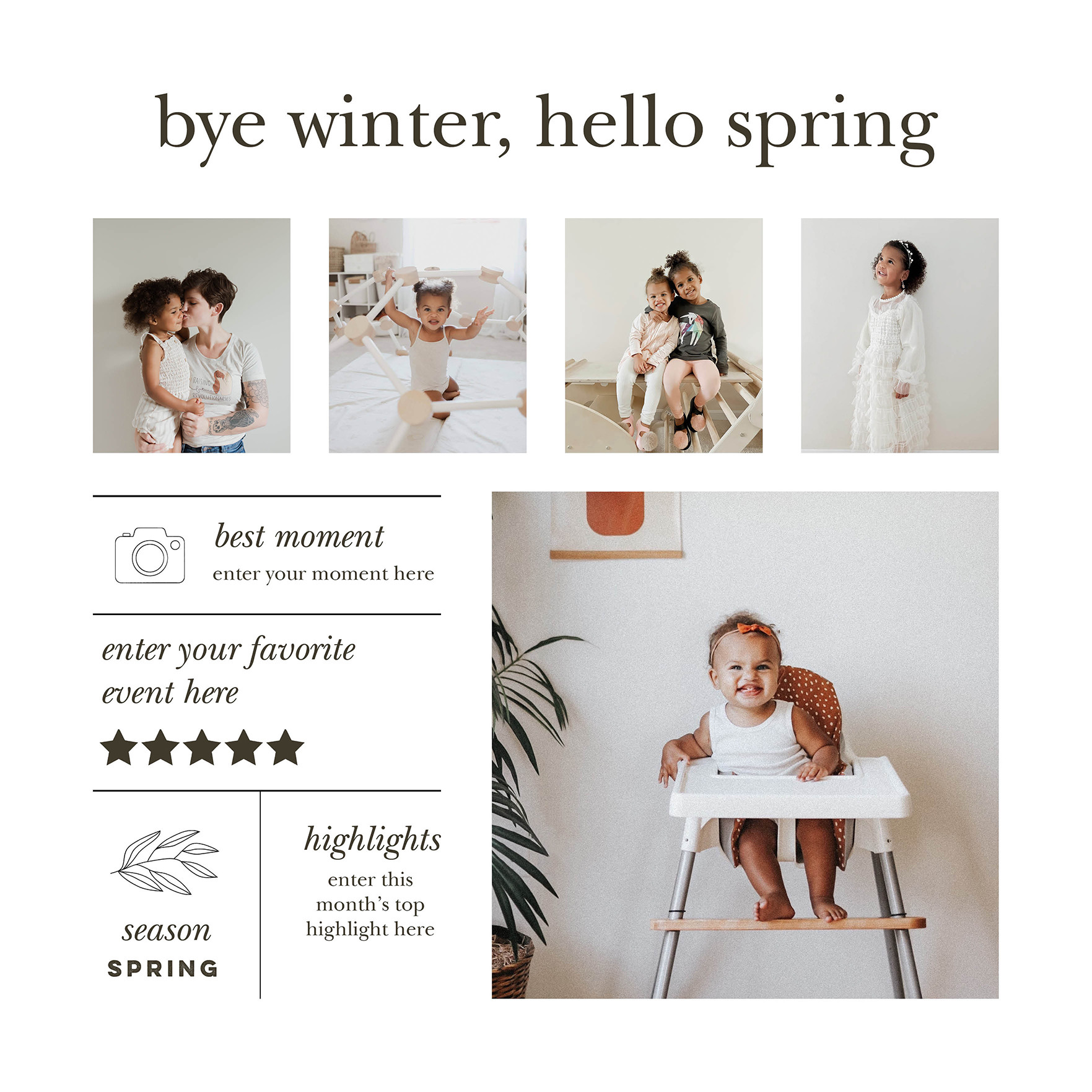 Modern Year In Review Gallery Calendar 12x12 undefined  Wall Calendar