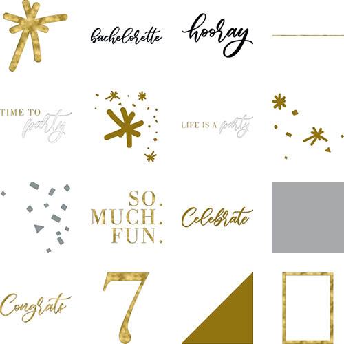 Black and White Confetti Shine 8x8 undefined  Premium Album