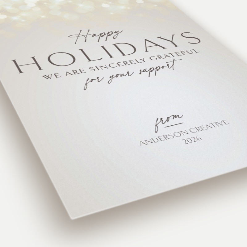 Feathery Bokeh Holiday Card