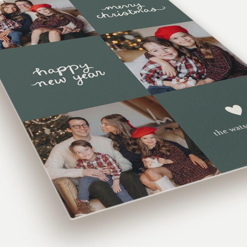 Checkered Collage Holiday Card