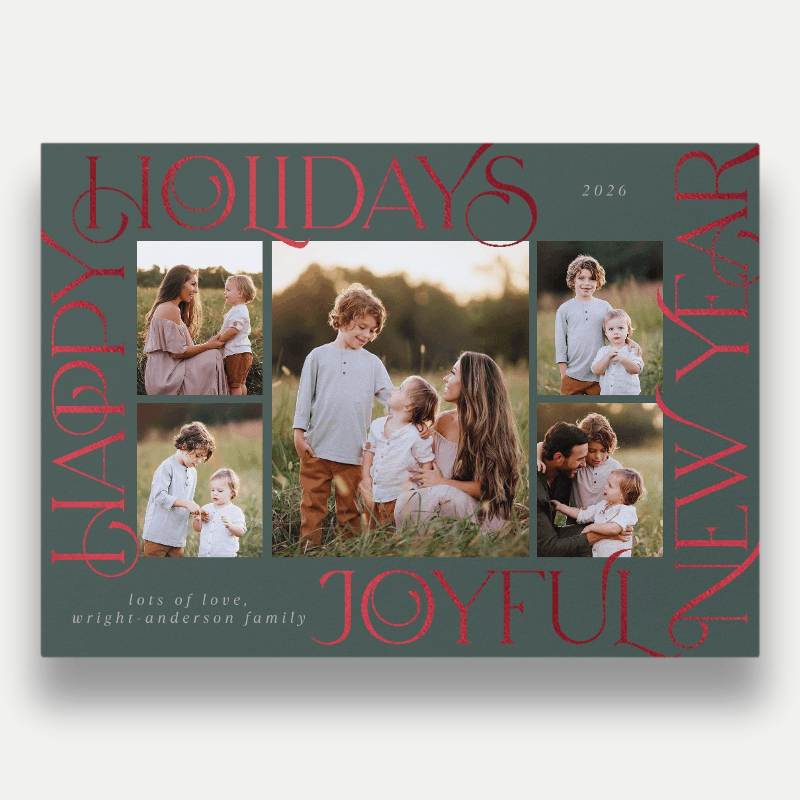 Word Frame Holiday Card