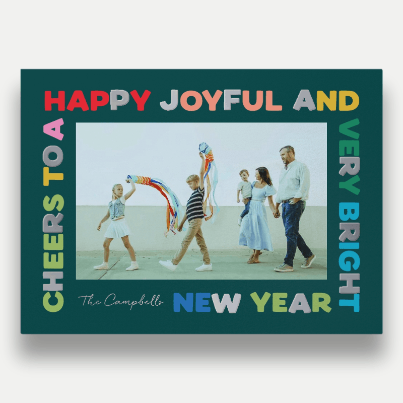 Rainbow Frame New Year's Card