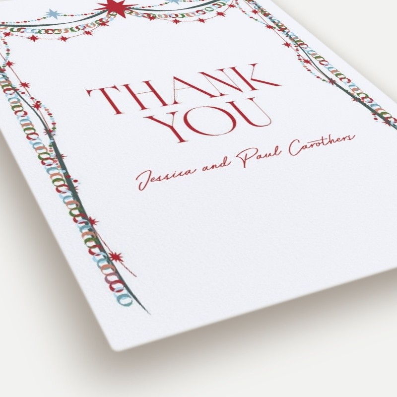 Colorful Paper Thank You Card