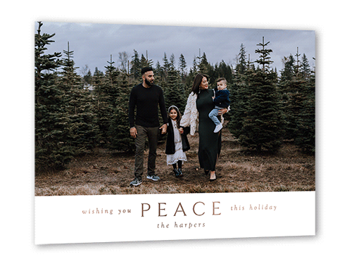 Affectionate Message 5x7 White  Holiday Card