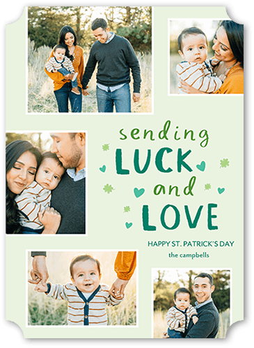 Fun Confetti 5x7 Green  St. Patrick's Day Card
