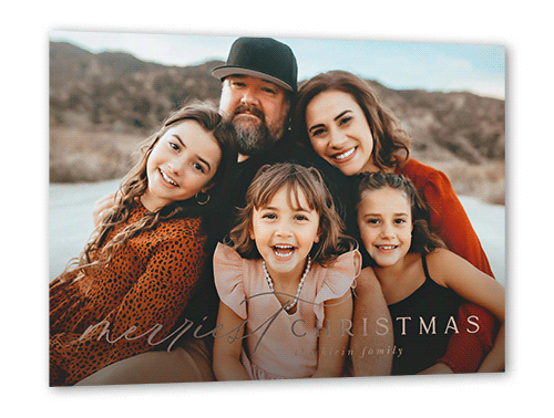 Mixed Type Footer 5x7 White  Holiday Card