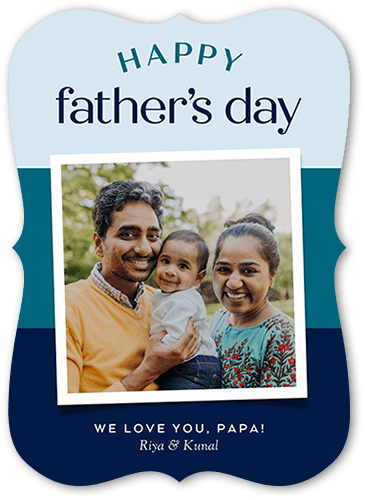 Framed Colors 5x7 Blue  Father's Day Card