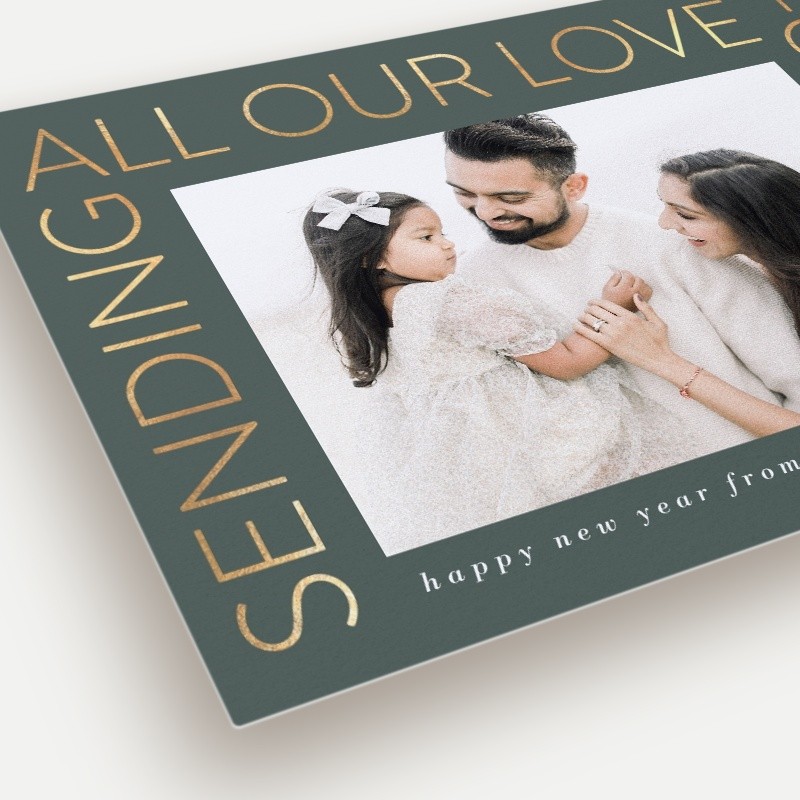 Sending All Our Love New Year's Card