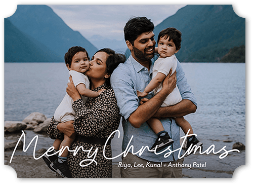 Festive Feelings 5x7 White  Holiday Card