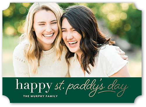 Lucky Script 5x7 Green  St. Patrick's Day Card