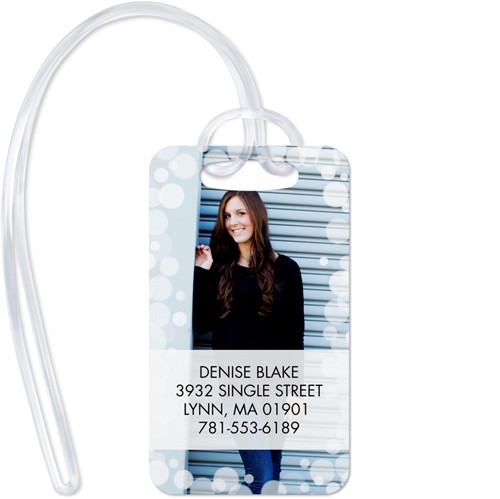 Bokeh Frame 2x3 White  Luggage Tag
