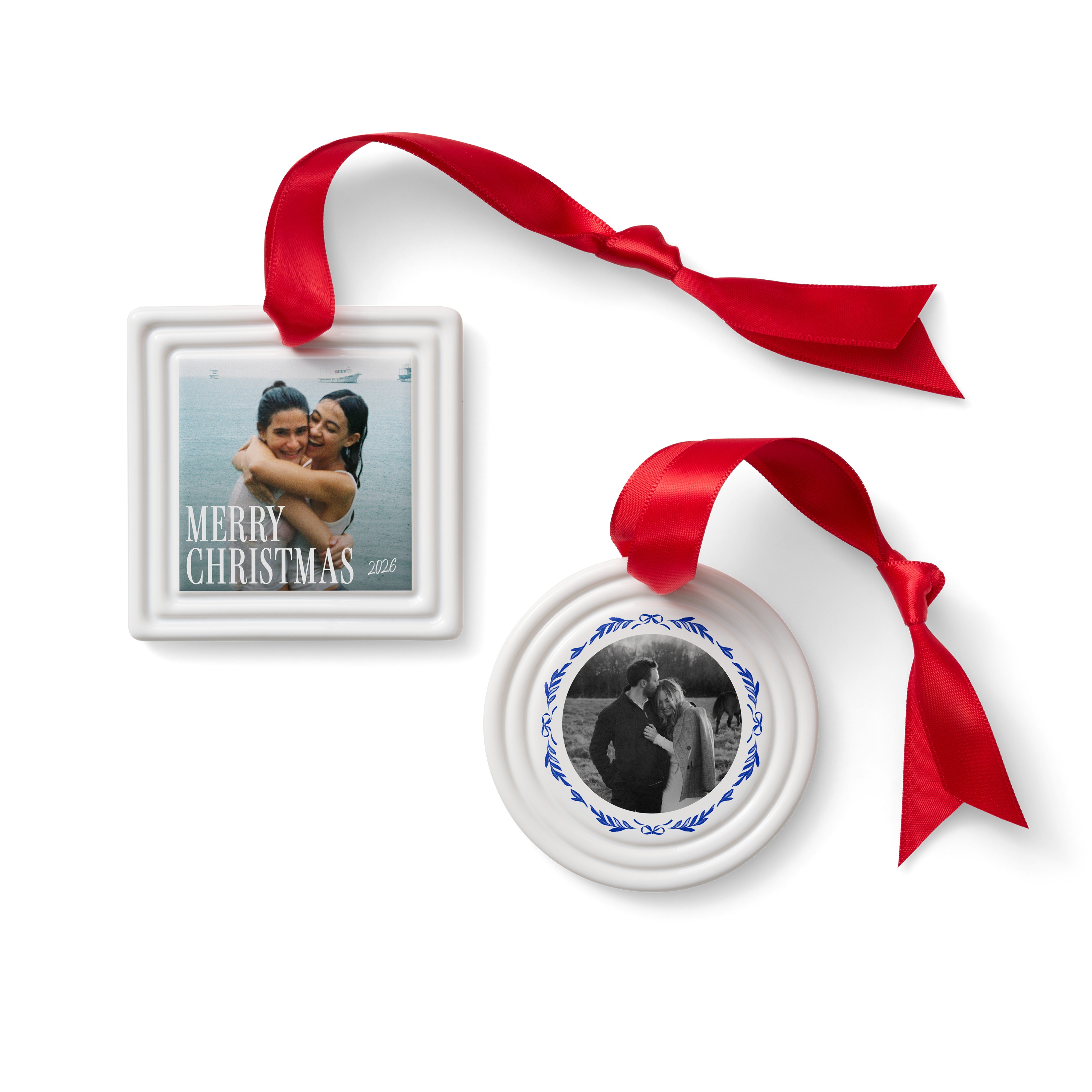 Handwritten Wishes Ceramic Ornament Handwritten Wishes 3x3 White Ceramic Ornament