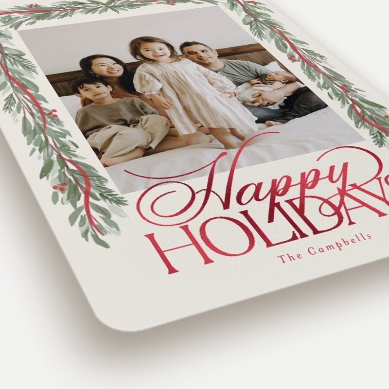 Draped Garland Holiday Card