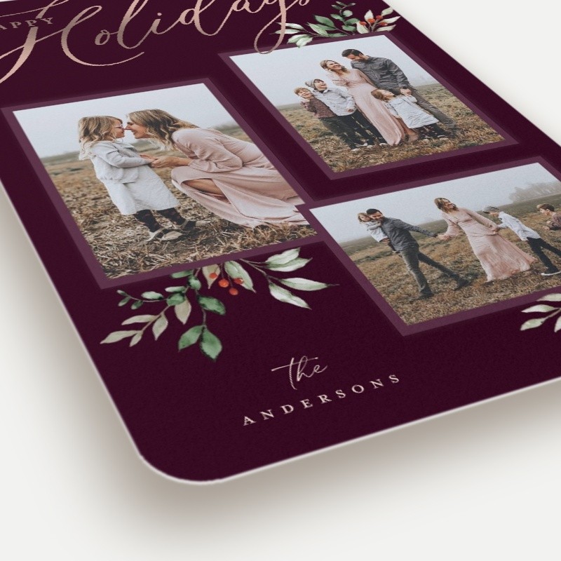 Script and Snapshots Holiday Card Script and Snapshots 5x7 Red Holiday Card