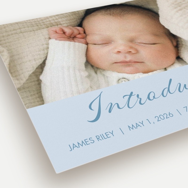 Softly Introducing Birth Announcement