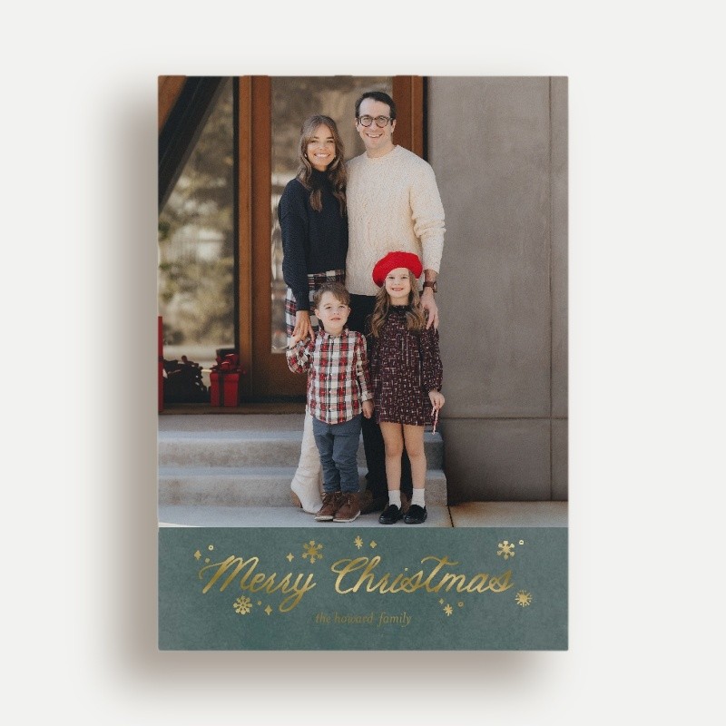 Snowflake Script Holiday Card