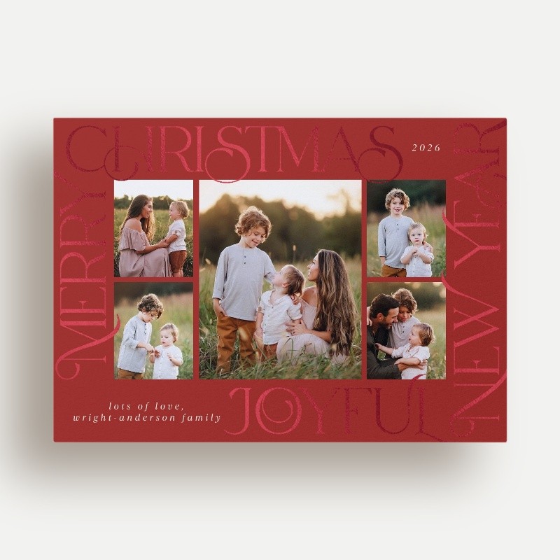 Word Frame Holiday Card