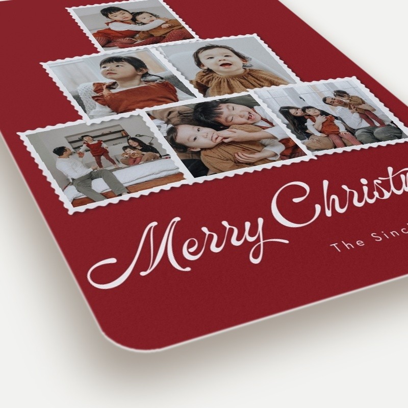 Photo Tree Stack Holiday Card