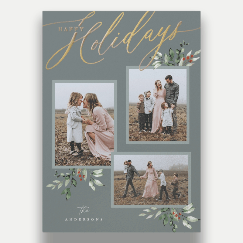 Script and Snapshots Holiday Card