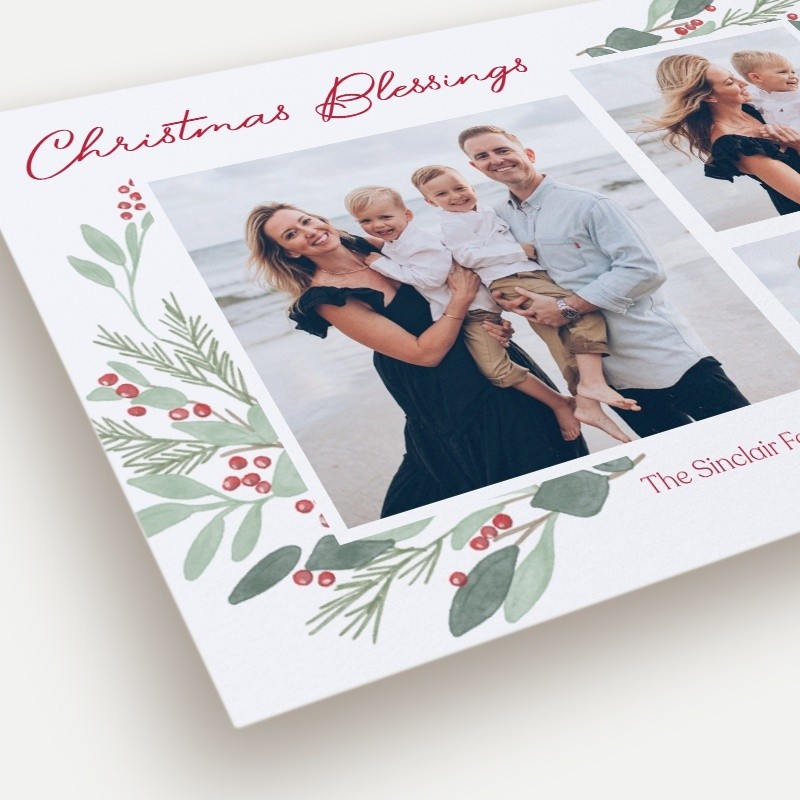 Berry Foliage Holiday Card