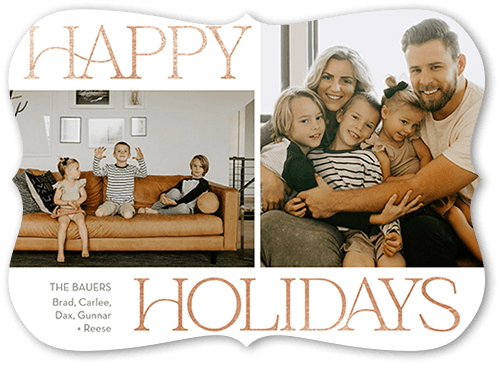 Cheerful Photos 5x7 White  Holiday Card