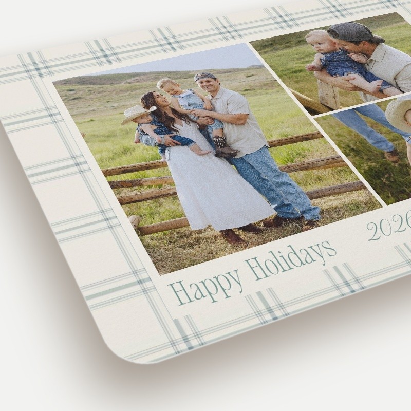 Soft Plaid Holiday Card