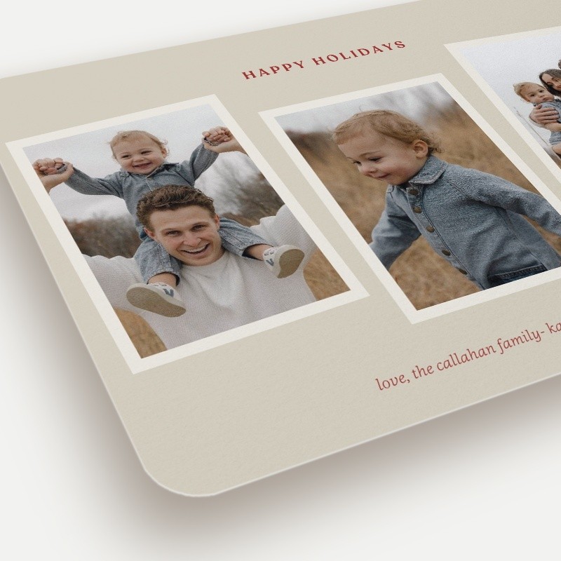 Snapshot Trio Holiday Card