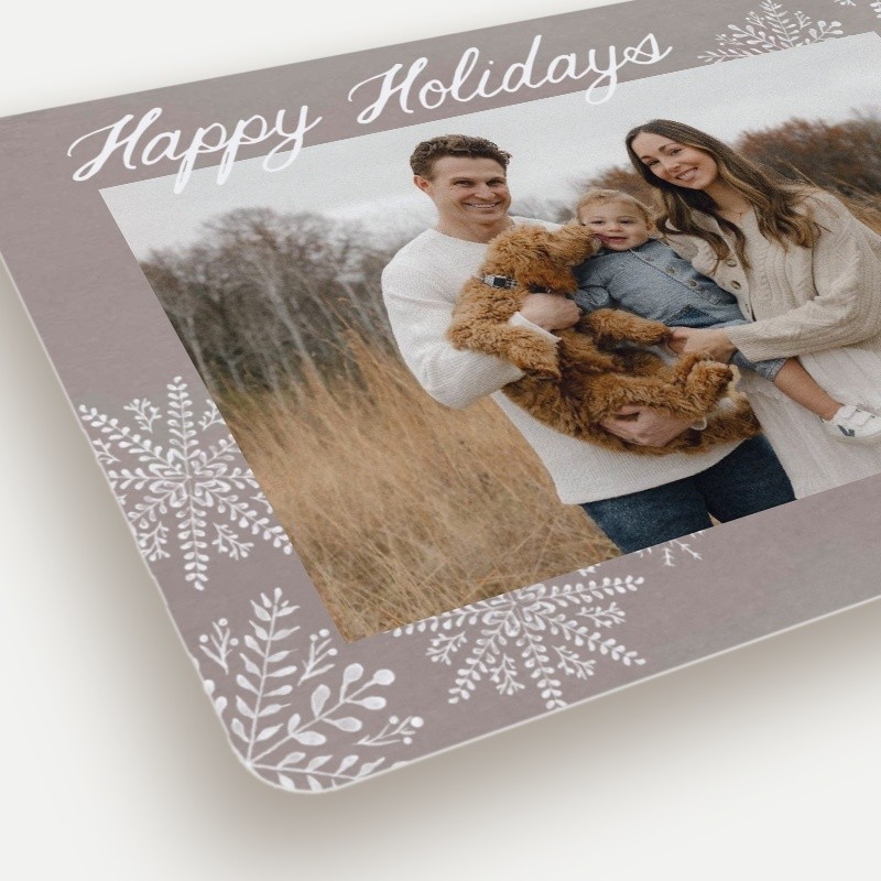 Scattered Snowflakes Holiday Card