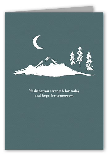 Serene Scene 5x7 Green  Memorial Card