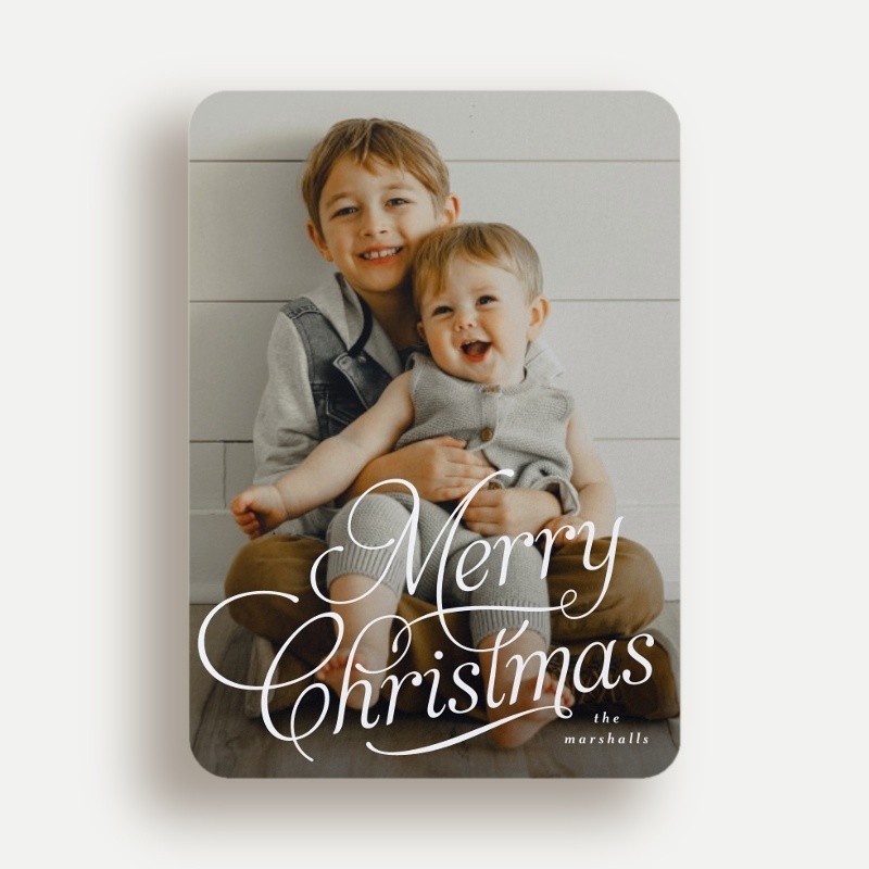 Flourished Script Holiday Card
