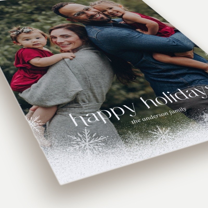 Snowy Overlay Holiday Card