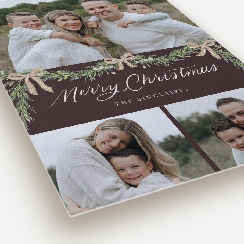 Bowed Garland Holiday Card