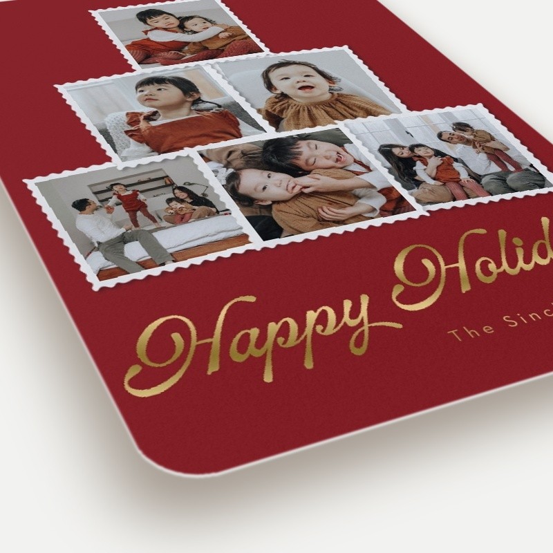 Photo Tree Stack Holiday Card