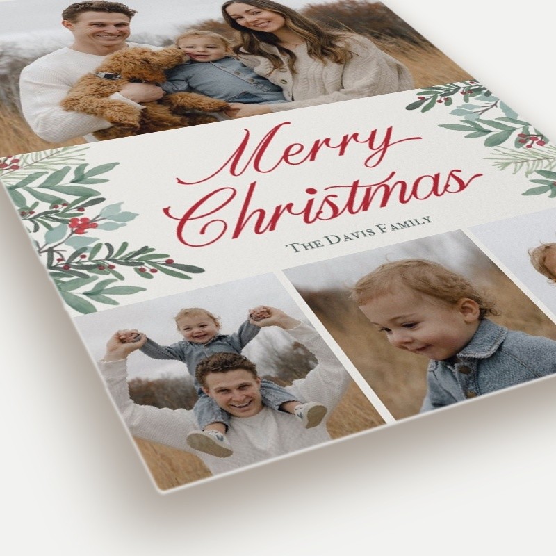 Script Banner Holiday Card