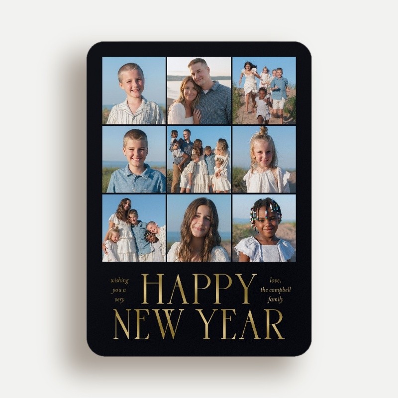 Bold Snapshot New Year's Card